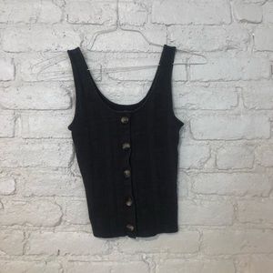 Knitted button tank